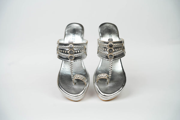 Legacy Silver Kolhapuri Wedges