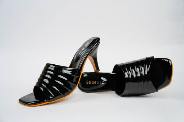 Berry Black Pencil Heels