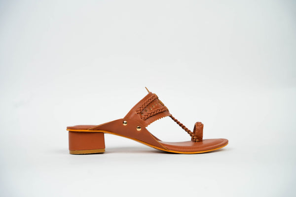 Cocoa Kolhapuri Box Heels