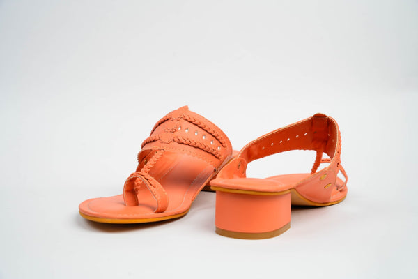 Coppertips Kolhapuri Box Heels