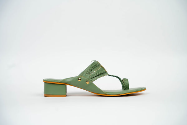 Olive You Kolhapuri Box Heels