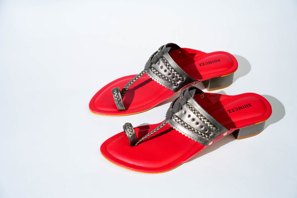 Scarlet's Glaze Koolhapuri Box Heels