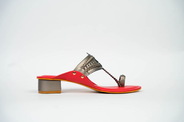 Scarlet's Glaze Koolhapuri Box Heels