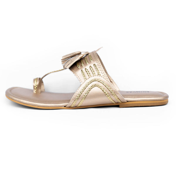 Gold tassel with braided flats