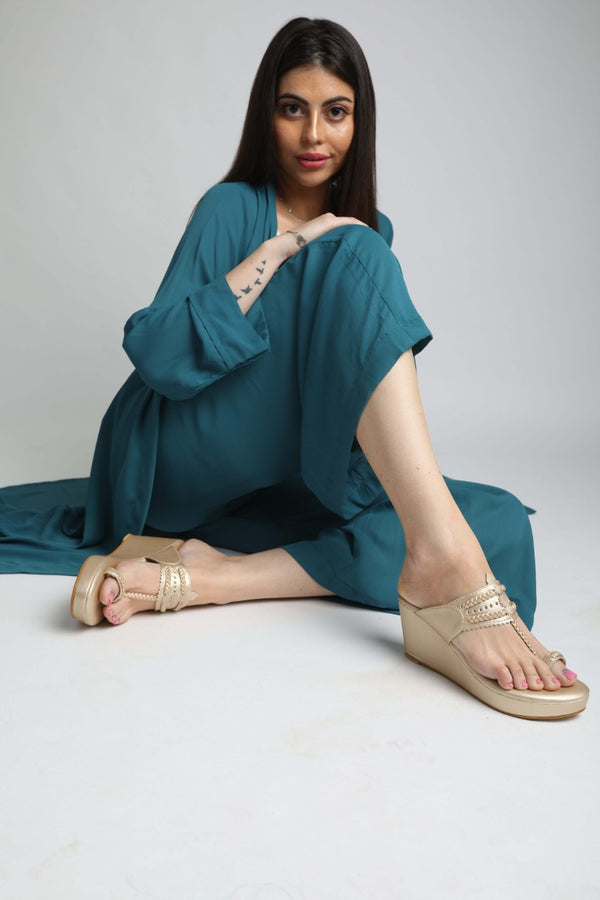 Desert Mist Kolhapuri Wedges