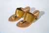 Golden Gleam Block Heels