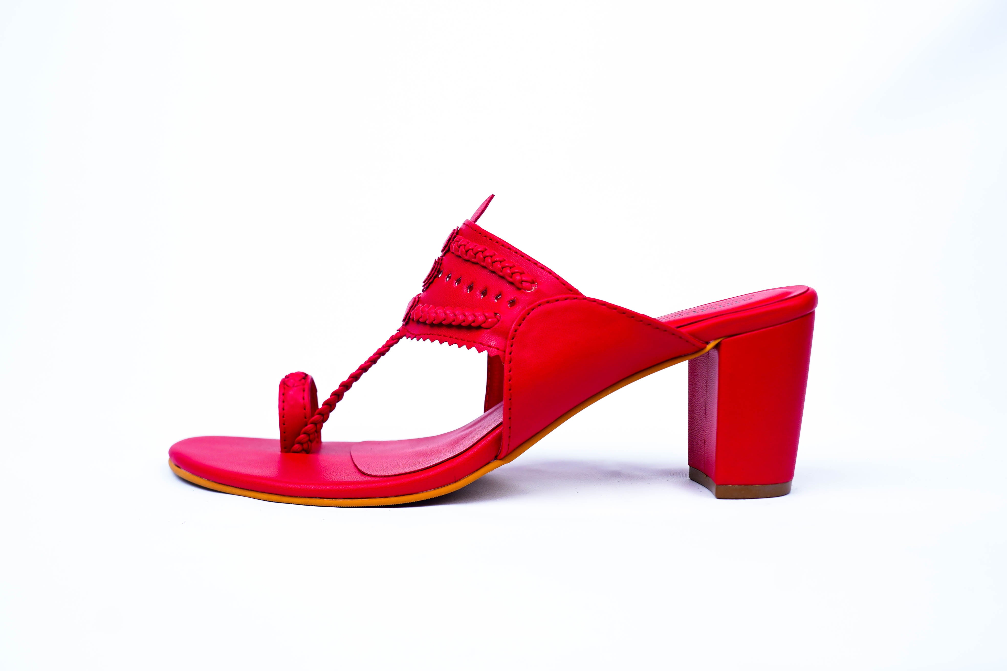 Red Ladies Block Heels at Rs 1199/pair in Rajkot | ID: 23283249912